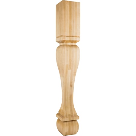 6 Wx6Dx42H Alder Footed Square Post